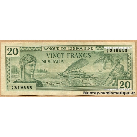 Nouvelle Calédonie 20 Francs 1944