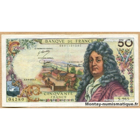 50 Francs RACINE 6-3-1975 S.265