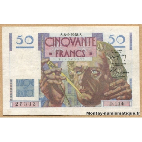 50 Francs Le Verrier 8-4-1948 D.114