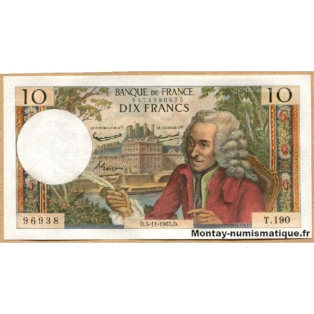 10 Francs Voltaire 5-11-1965 T.190