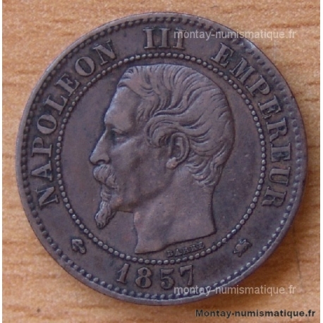 Deux centimes Napoléon III 1857 petit d Lyon