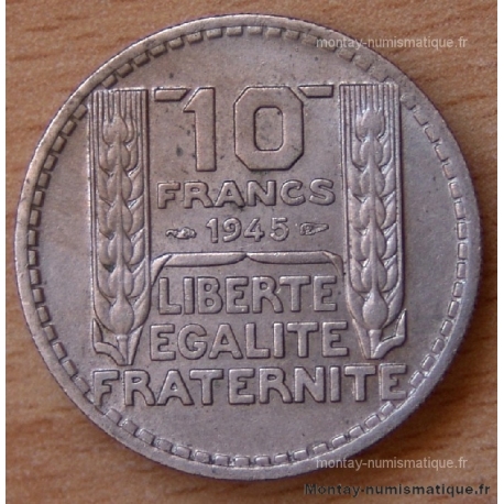 10 Francs Turin 1945 Rameaux courts
