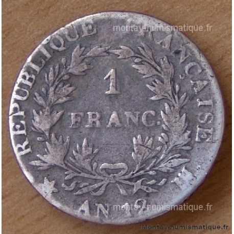 1 Franc Bonaparte 1er Consul AN 12 MA Marseille