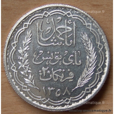 Tunisie 20 Francs 1939 Essai Protectorat Français
