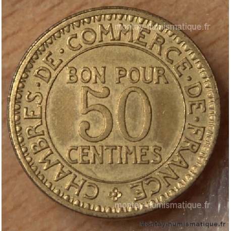 50 Centimes Chambre de Commerce 1920 ESSAI PIEFORT
