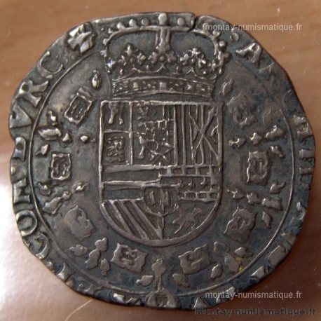Comté de Bourgogne Demi patagon Philippe IV 1634 34/23 Dole