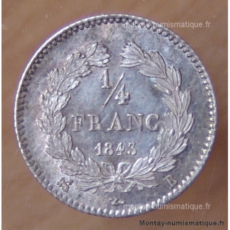 1/4 de Franc Louis Philippe 1843 B Rouen