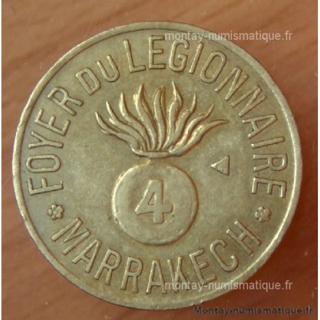 4 éme RE Foyer du Légionnaire 1 Franc ND Marrakech