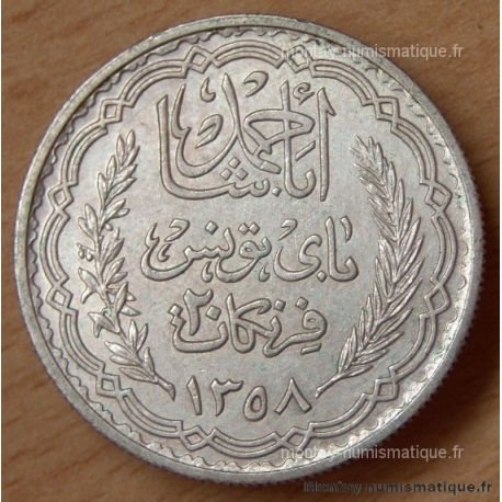 Tunisie 20 Francs 1939 Protectorat Français