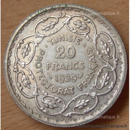 Tunisie 20 Francs 1939 Protectorat Français