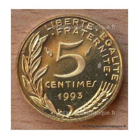 5 Centimes Marianne 1993 4 Plis BE