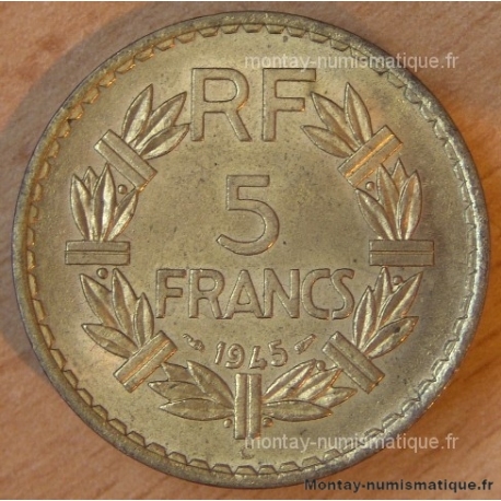 5 Francs Lavrillier bronze alu  1945 C