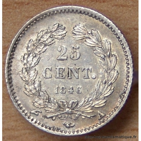 25 Cent. Louis Philippe 1846 A Paris