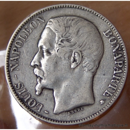 5 Francs Louis Napoléon Bonaparte 1852 BB Strasbourg