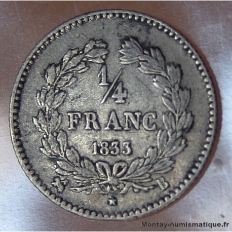 1/4 de Franc Louis Philippe 1833 B Rouen
