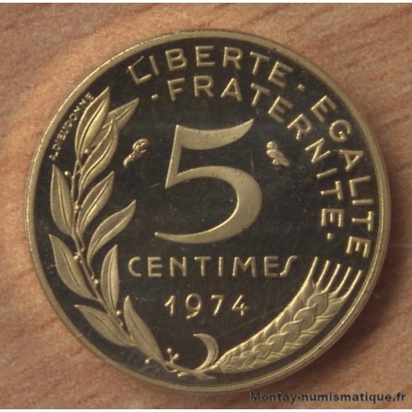 PIEFORT 5 centimes Marianne 1974