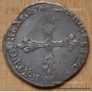 Henri III Quart Ecu croix de face 1587 Paris