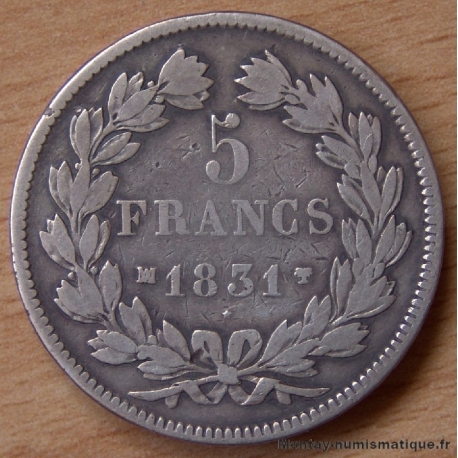 5 Francs Louis Philippe TC 1831 MA Marseille