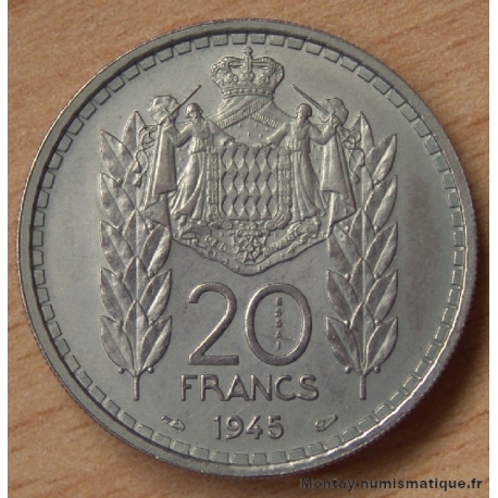 Monaco 20 Francs Louis II 1945 Essai