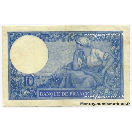 10 Francs Minerve 25-1-1916 M.153
