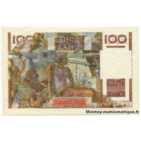 100 Francs Paysan Filigrane inversé 4-3-1954 E. 589