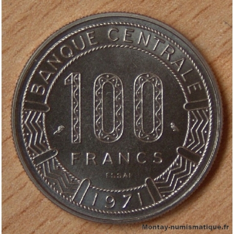 République Centrafricaine 100 Francs 1971 ESSAI
