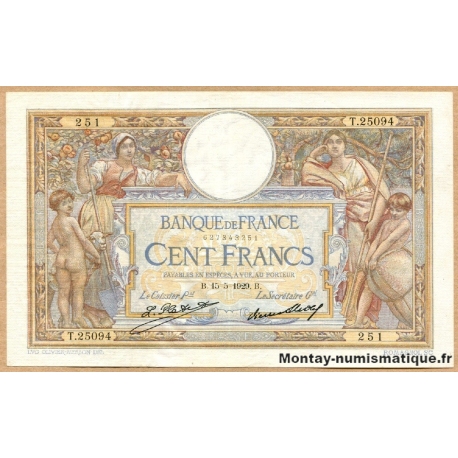 100 Francs L.O Merson 15-5-1929