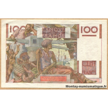 100 Francs Paysan  2-10-1952  Filigrane inversé 