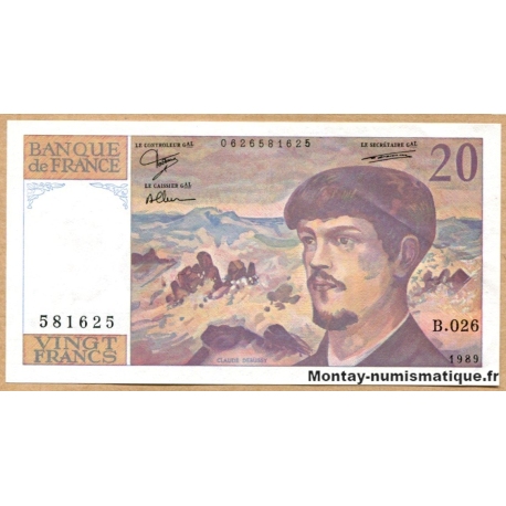 20 Francs Debussy 1989 B 026