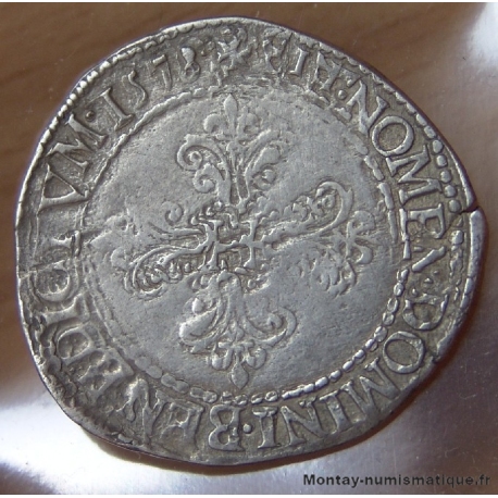 Henri III Franc au col plat 1578 P Dijon