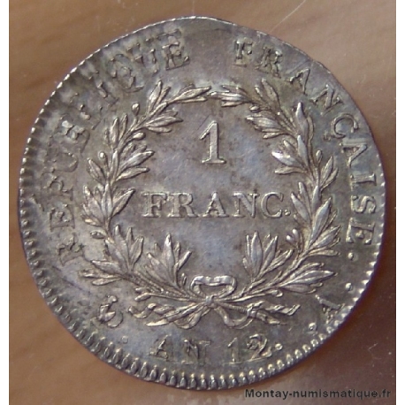 1 Franc Napoléon Empereur AN 12 A Paris
