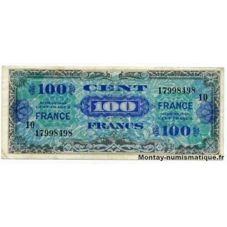 100 Francs Verso France Juin 1945 série 10