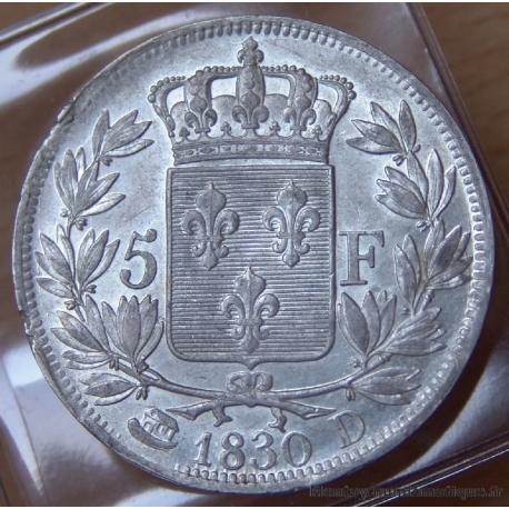 5 Francs Charles X 1830 D Lyon