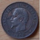 Dix centimes Napoléon III tête nue 1855 BB Strasbourg