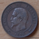 Dix centimes Napoléon III tête nue 1855 D ancre Lyon