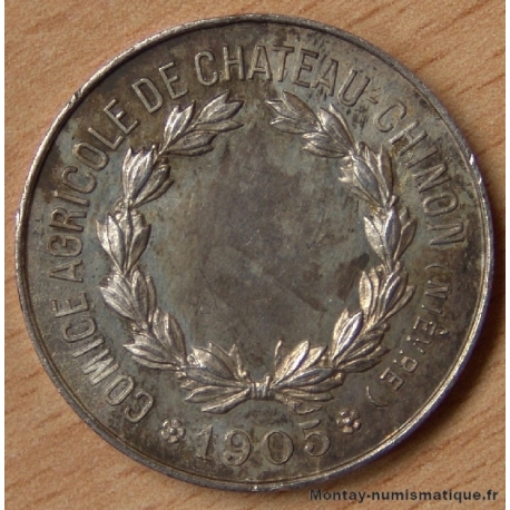 Médaille argent 1905 Comice agricole de Château-Chinon 