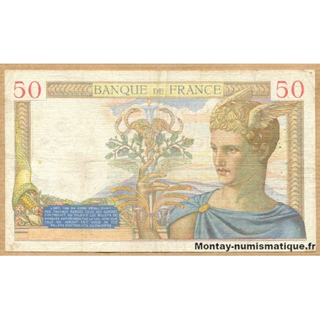 50 Francs Cérès 27-12-1934