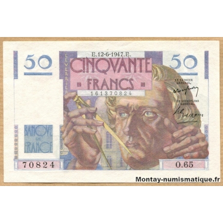 50 Francs Le Verrier 12-6-1947 O.65