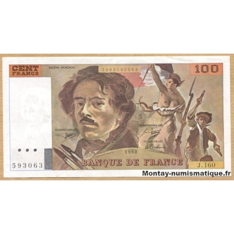 100 Francs Delacroix 1990 L.160