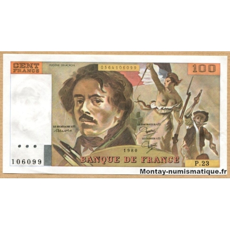 100 Francs Delacroix 1980 P 23