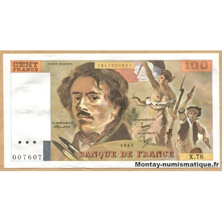 100 Francs Delacroix 1984 X.78