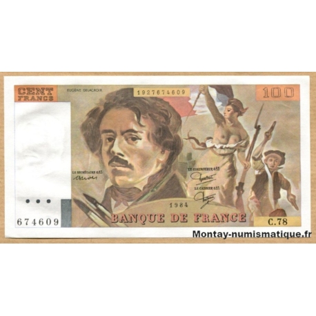 100 Francs Delacroix 1984 C.78
