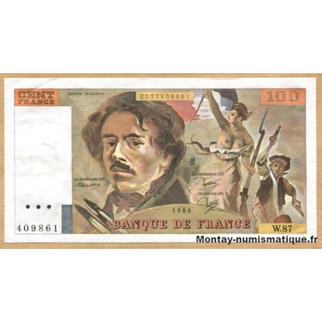 100 Francs Delacroix 1984 W.87