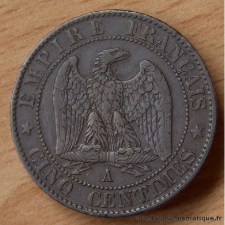 5 Centimes Napoléon  III tête nue 1855 A
