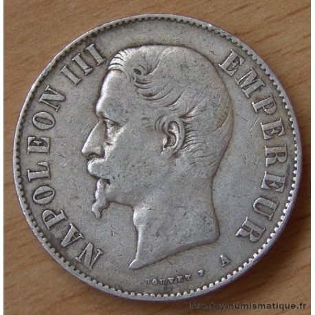 5 Francs Napoléon III Empereur 1856 A petit a