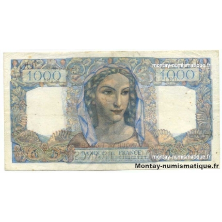 1000  Francs  Minerve et Hercule 21-2-1946