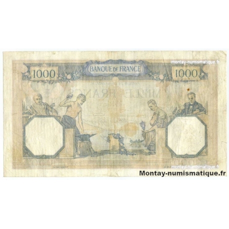 1000 Francs Cérès et Mercure 28 janvier 1937 A.2712