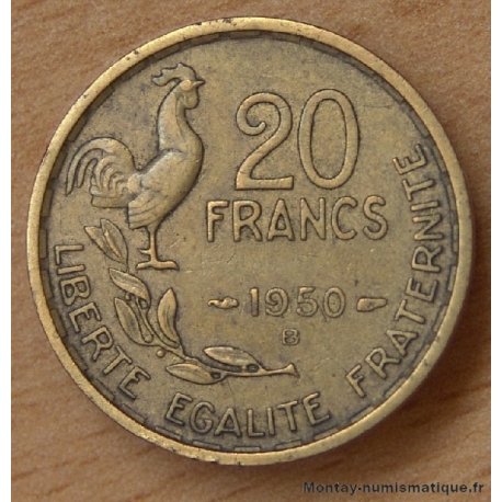 20 Francs Georges Guiraud 1950 B 4 faucilles