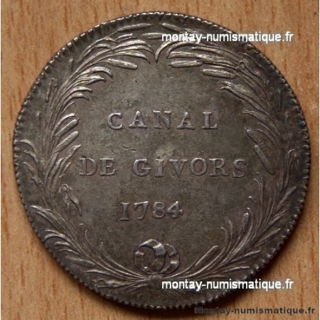 Jeton corporations de Lyon 1784 Canal de Givors