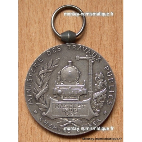 Décorations Médaille des Chemins de Fer attribuée 1923